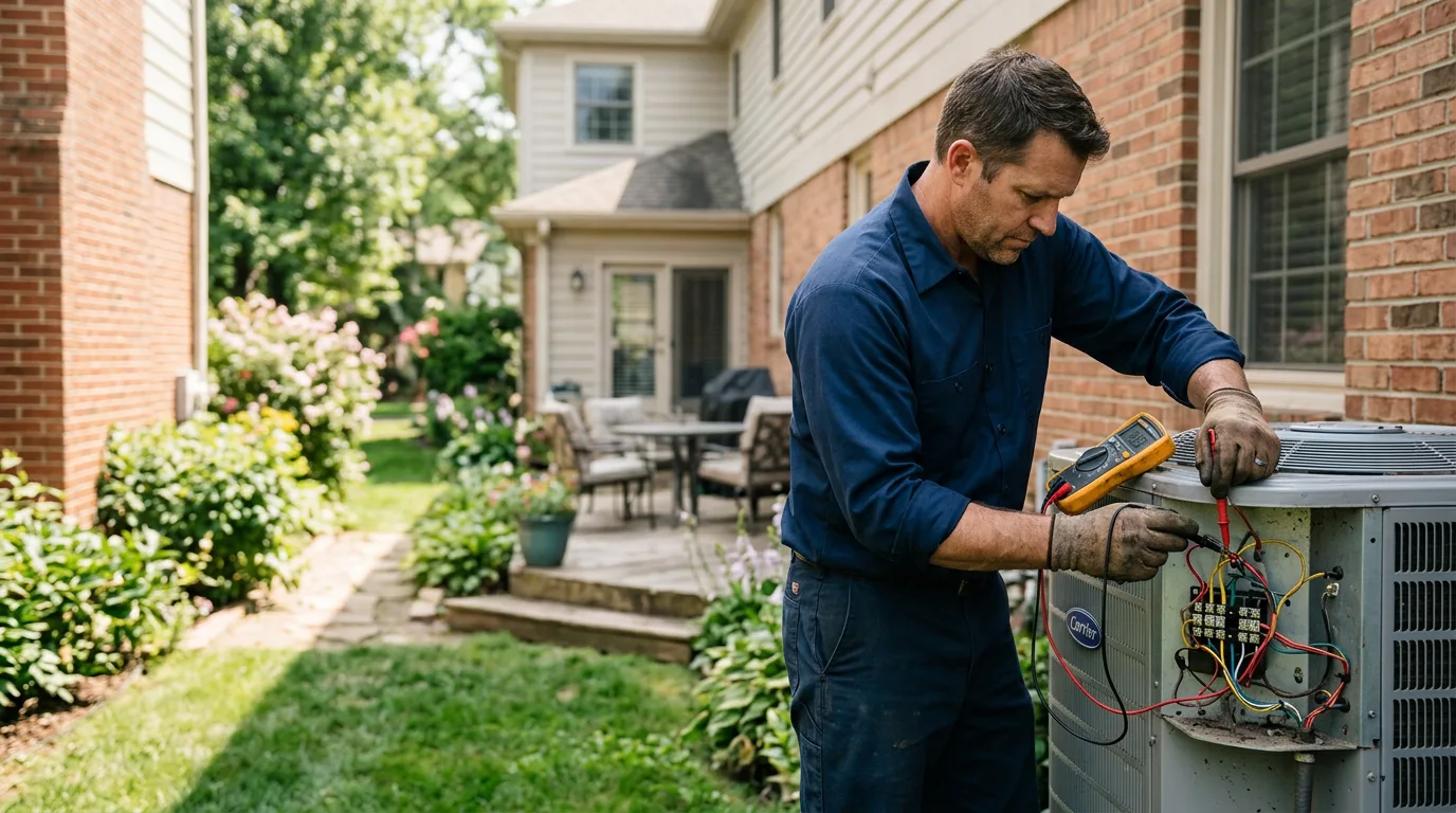 HVAC technician working near Spencerville, OK